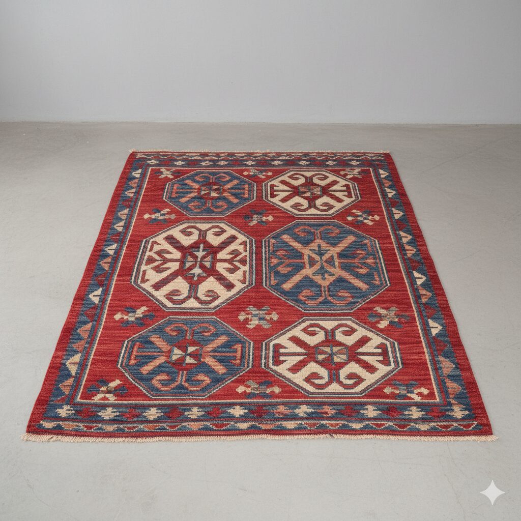 Traditional Geometric Shatranji Rug